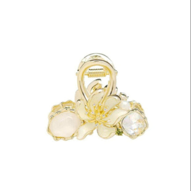 Office to Bar-Luxurious Magnolia Crystal Hairclip