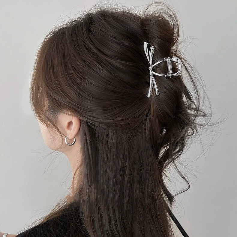 Executive Chic-Alloy simple style bow hairclip