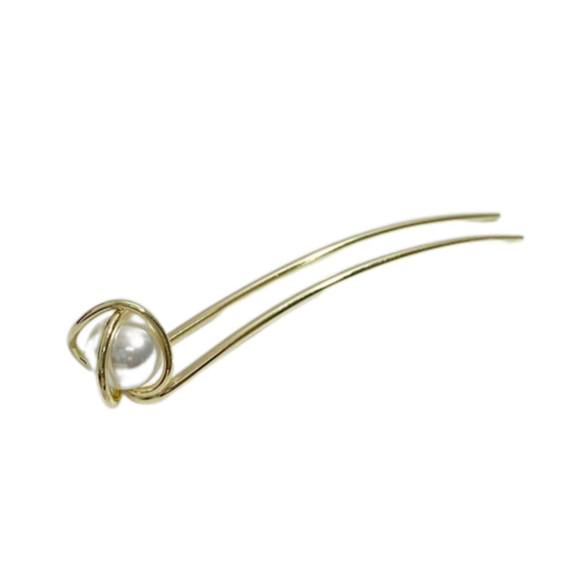 Executive Chic-Japanese Lazy Style Updo Pearl Hairpin