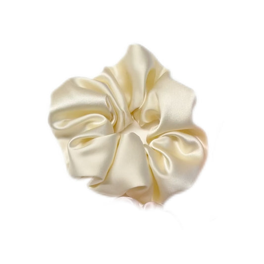 Office to Bar-Creamy White 100% Silk Hair Tie